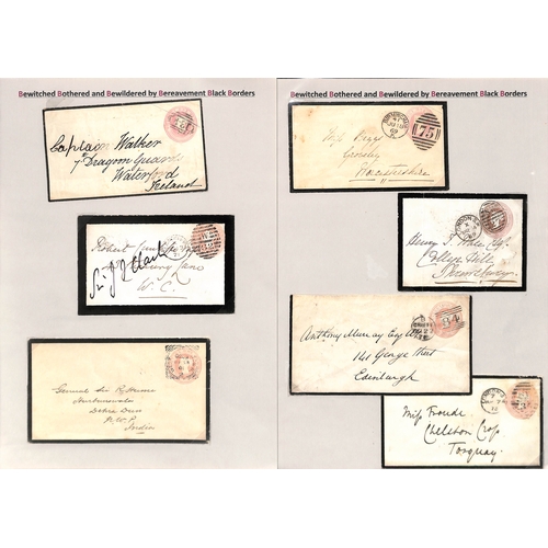 264 - 1841-1958 QV-KGVI Stationery envelopes (70) and postcards (3), the envelopes all with black printed ... 