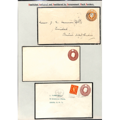 264 - 1841-1958 QV-KGVI Stationery envelopes (70) and postcards (3), the envelopes all with black printed ... 