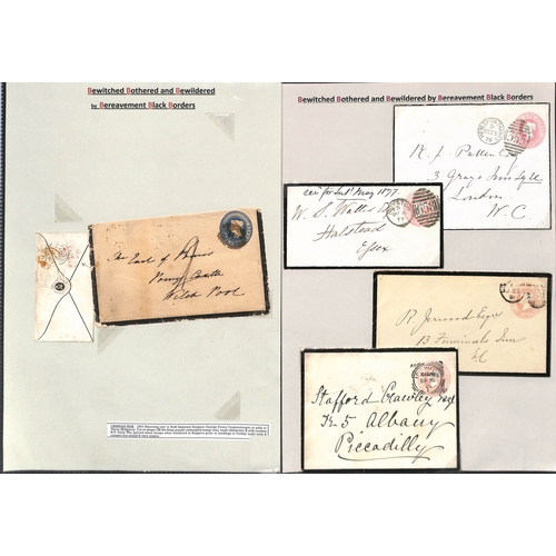 264 - 1841-1958 QV-KGVI Stationery envelopes (70) and postcards (3), the envelopes all with black printed ... 