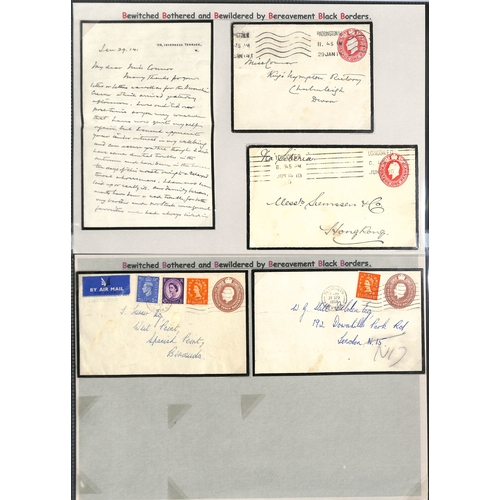 264 - 1841-1958 QV-KGVI Stationery envelopes (70) and postcards (3), the envelopes all with black printed ... 