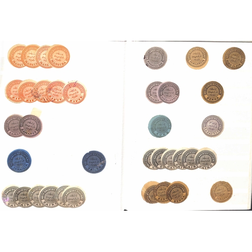 533 - Interpostal Seals. The collection in an album, many offices, types and colours, some from consular a... 