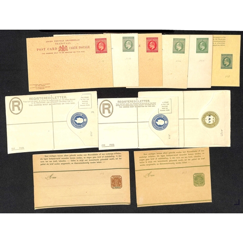 353 - Postal Stationery. Mainly QV Postcards and covers including early Transvaal, Victoria with 1d Havelo... 