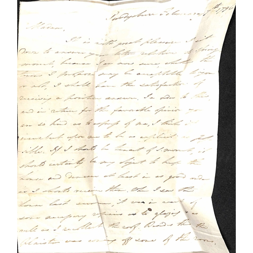 232 - 1796 (Feb 7) Entire letter from W. Ravenscroft at Purdysburn, posted from Belfast to Londonderry fra... 