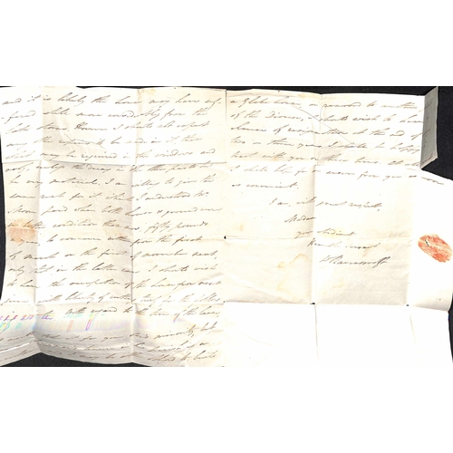 232 - 1796 (Feb 7) Entire letter from W. Ravenscroft at Purdysburn, posted from Belfast to Londonderry fra... 