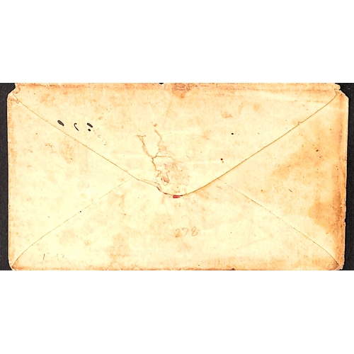 278 - c.1851 Cover posted from Boston to San Francisco with red 