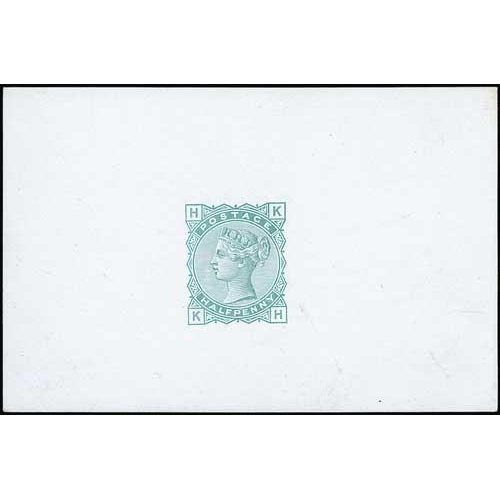 106 - ½d Essay die proof, frame B with head type B by Joubert (which was adopted for the issued stamp... 