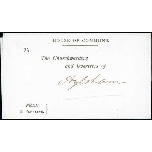 235 - House of Commons. 1821 Wrapper with printed heading and address 