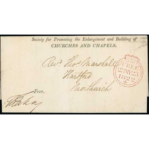 246 - Churches and Chapels. 1822 (May 23) Lettersheet with the printed heading 