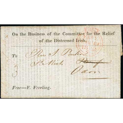 249 - Ireland - Relief of Distressed Irish. 1822 (Aug 19) Printed entire letter from the City of London Ta... 