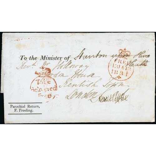 253 - London. 1831 (Jan 13) Lettersheet with partly printed address 