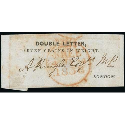 273 - 1838 (July 4) Large and small letters produced by the Mercantile Committee on Postal Reform to highl... 