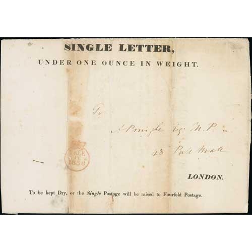 273 - 1838 (July 4) Large and small letters produced by the Mercantile Committee on Postal Reform to highl... 