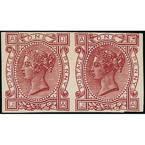 66 - McCorquodale & Co. Imperforate second type dummy stamps by Hooper in various shades of red (53) incl... 