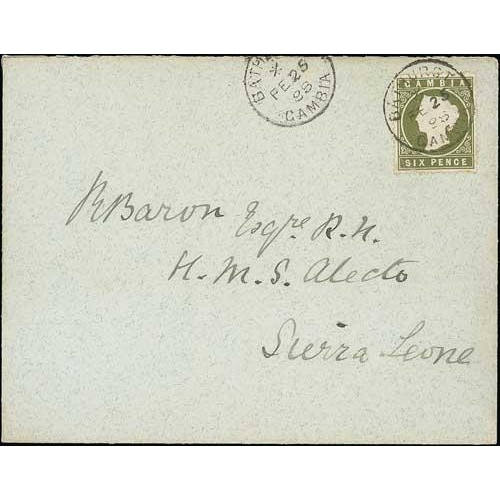 878 - 1898 (Feb 25) Cover with printed H.M.S 