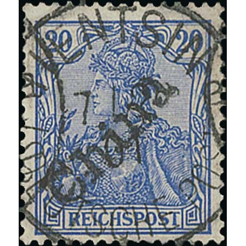 894 - 1900-01 5pf and 20pf Tientsin Provisionals used, 5pf with Bothe, Richter and Thier expert handstamps... 