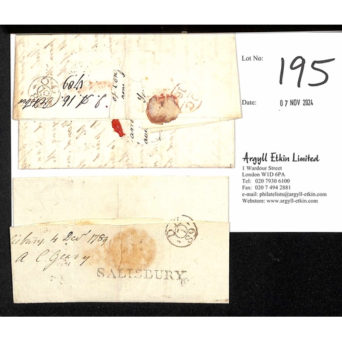 195 - 1789 Entire letters with circular double ring 