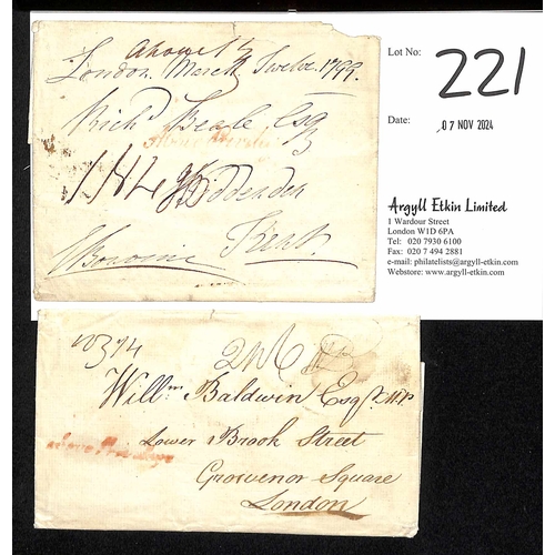 221 - c.1799 Entires to or from London both with 