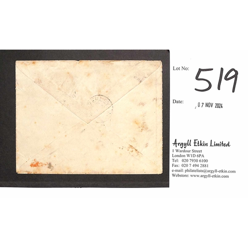 519 - 1901 (May 29) Stampless cover to England endorsed 