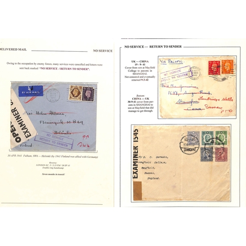 660 - 1940-45 Covers, all returned with cachets, comprising 1940-42 covers from G.B to Belgium (3), France... 