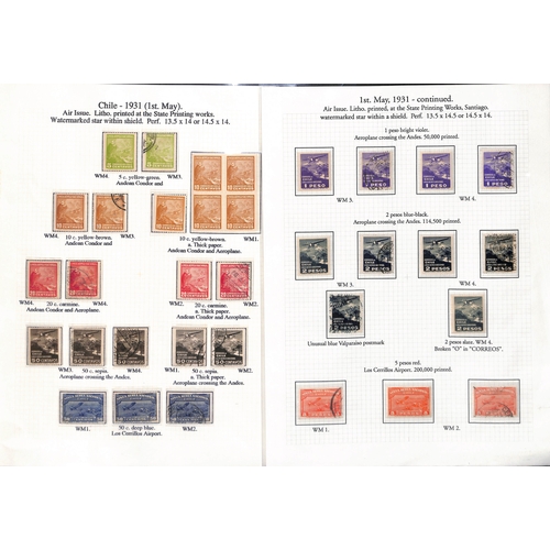 832 - 1923-60 Mint and used issues well written up on 34 pages including 1927 Air set of five fine used, 1... 