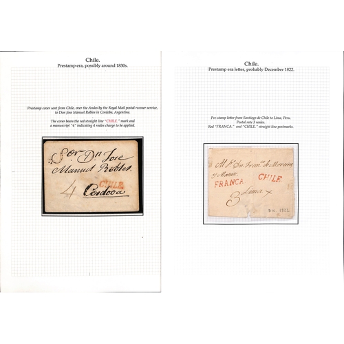 817 - Prestamp Mail. c.1780-1856 Entire letters (4), entires (3) and a front including c.1780 front to Val... 