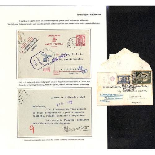 647 - Undercover Addresses. 1941-43 Covers (2) from Italy to P.O Box 506, Lisbon (Thomas Cook address for ... 