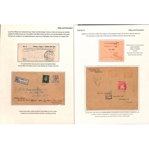 636 - 1940 (Sep 23) Cover sent within London with Edward VIII 1d meter, returned to sender with scarce 