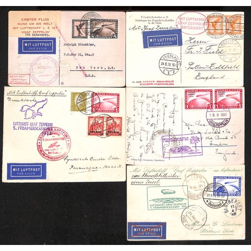 451 - Germany. 1929-32 Covers and cards comprising 1929 (Aug 15) Friedrichshafen to Lakehurst World flight... 