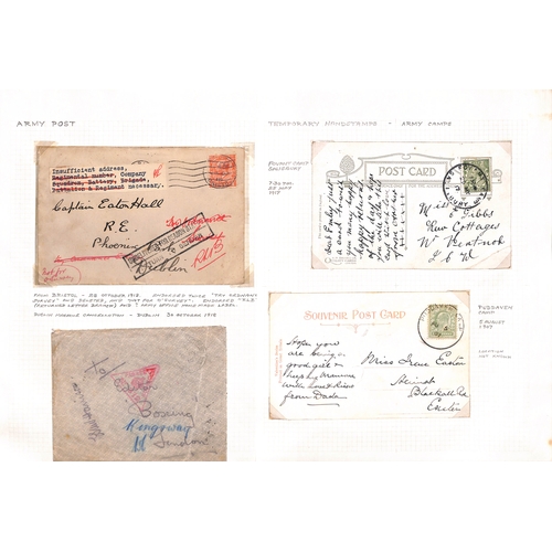 620 - 1903-20 Covers and cards, mainly World War One including 1917-19 postcards from F. Clarke R.A in Ita... 