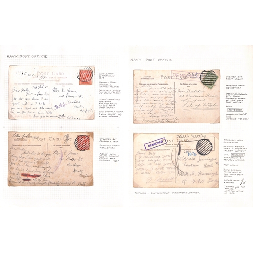 620 - 1903-20 Covers and cards, mainly World War One including 1917-19 postcards from F. Clarke R.A in Ita... 