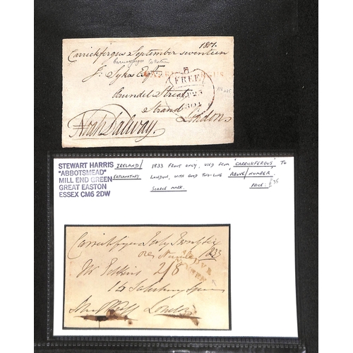 400 - Frees. 1790-1839 Entire letters and entires (24) and fronts (10), various Free datestamps including ... 