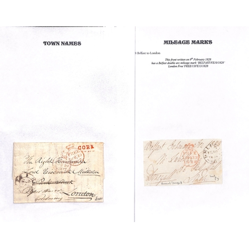 400 - Frees. 1790-1839 Entire letters and entires (24) and fronts (10), various Free datestamps including ... 