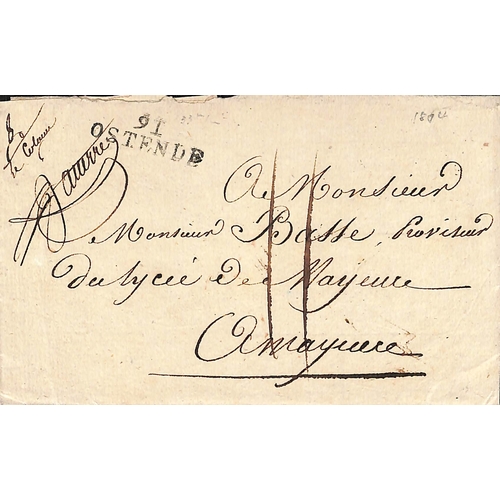 730 - French Occupation. 1794-1814 Entire letters sent during the French Occupation of Belgium all with to... 