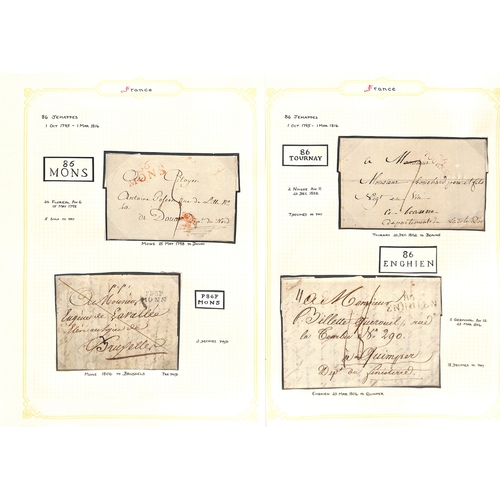 730 - French Occupation. 1794-1814 Entire letters sent during the French Occupation of Belgium all with to... 