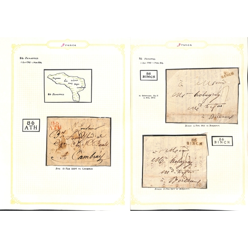 730 - French Occupation. 1794-1814 Entire letters sent during the French Occupation of Belgium all with to... 