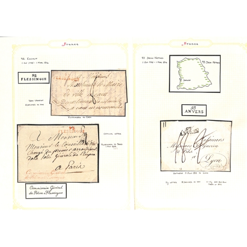 730 - French Occupation. 1794-1814 Entire letters sent during the French Occupation of Belgium all with to... 