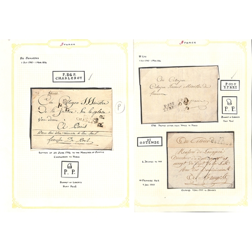 730 - French Occupation. 1794-1814 Entire letters sent during the French Occupation of Belgium all with to... 