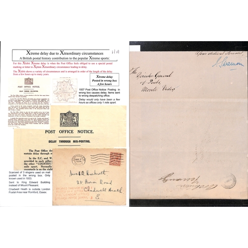 124 - 1845-1970 Covers comprising 1845 G.P.O letter to New York requesting 1/- postage on a letter detaine... 