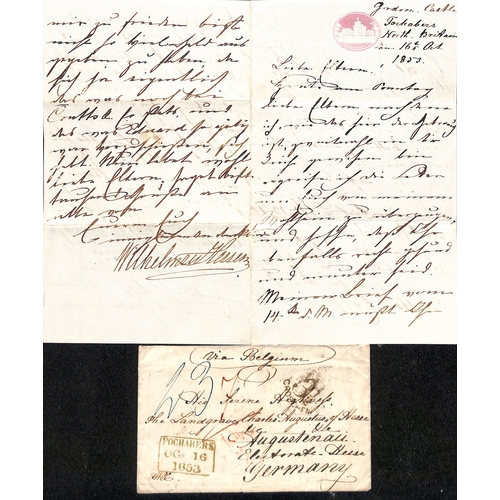 301 - 1852-53 Stampless covers with enclosed letters addressed to 