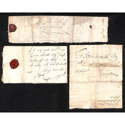 366 - Cornwall. 1689-1704 Entire letters, seven 1689-90 letters sent to John Morth, High Sheriff of Cornwa... 