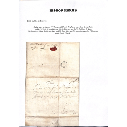 304 - 1666-68 Entire letters from Dublin to 