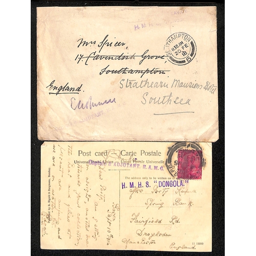 566 - Dongola. 1915-18 Cover and cards, two 1915-16 cards posted at Bombay franked 1a with violet 