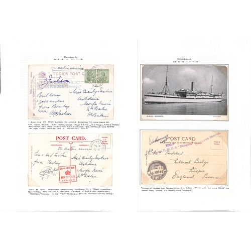 566 - Dongola. 1915-18 Cover and cards, two 1915-16 cards posted at Bombay franked 1a with violet 