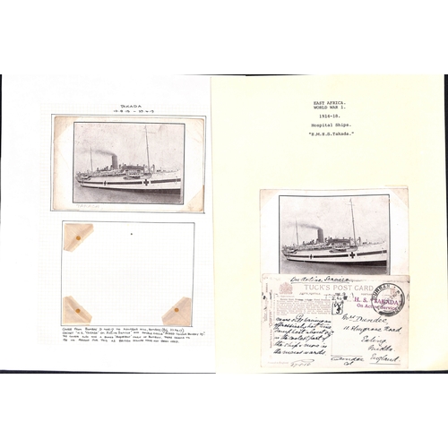 591 - Takada. 1917-18 Stampless cover and card both with violet 