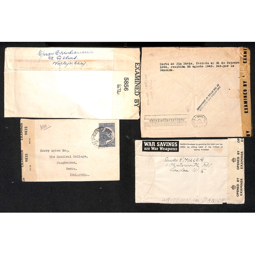 651 - Censorship. 1941-45 Covers (6) and censorship slips (7) including G.B covers returned by the censor ... 