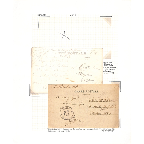 612 - Serbia/Albania. 1916 Cover and cards (3), the cover franked Italian P.O in Valona 1pi cancelled by 