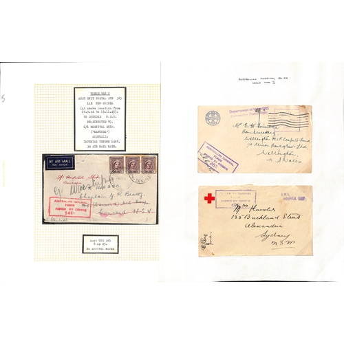 607 - Australia/New Zealand/Netherlands. 1943-46 Covers comprising cover franked Australia 3d cancelled at... 