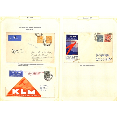 132 - 1923-51 First flight covers in an album including 1931 London to Juba signed by the pilot, 1932 firs... 