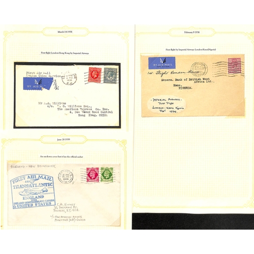 132 - 1923-51 First flight covers in an album including 1931 London to Juba signed by the pilot, 1932 firs... 