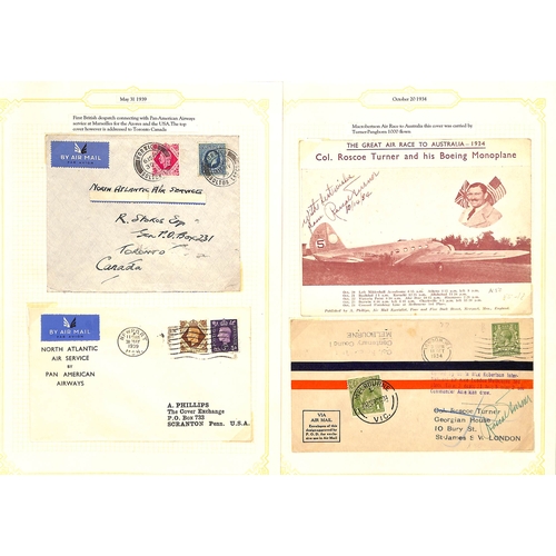 132 - 1923-51 First flight covers in an album including 1931 London to Juba signed by the pilot, 1932 firs... 